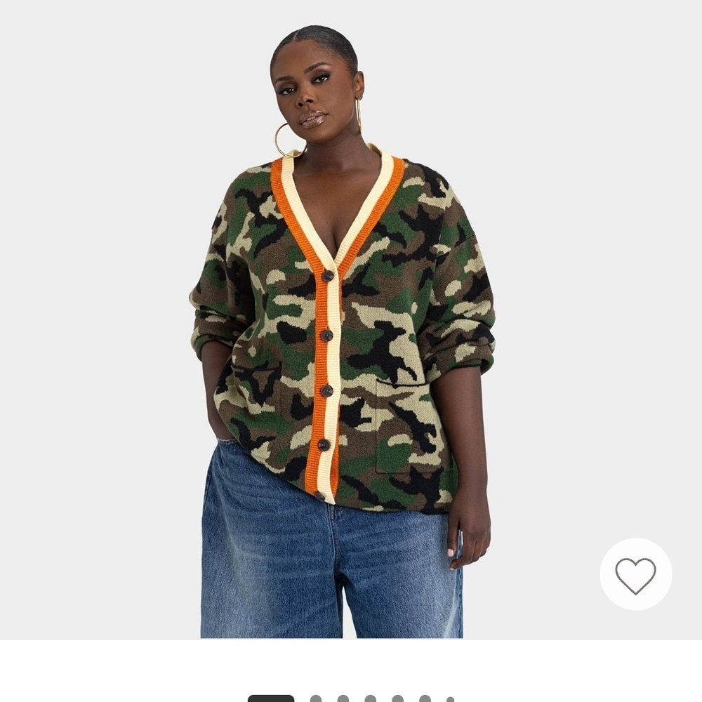 NWT Kbb By Kahlana Camouflage Cardigan